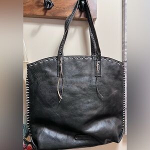 Bed Stu Skye II Black Lux Leather Tote